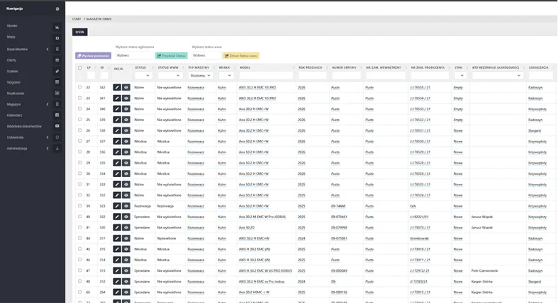 System CRM rolniczy – Zawadzka Sp. z o.o.